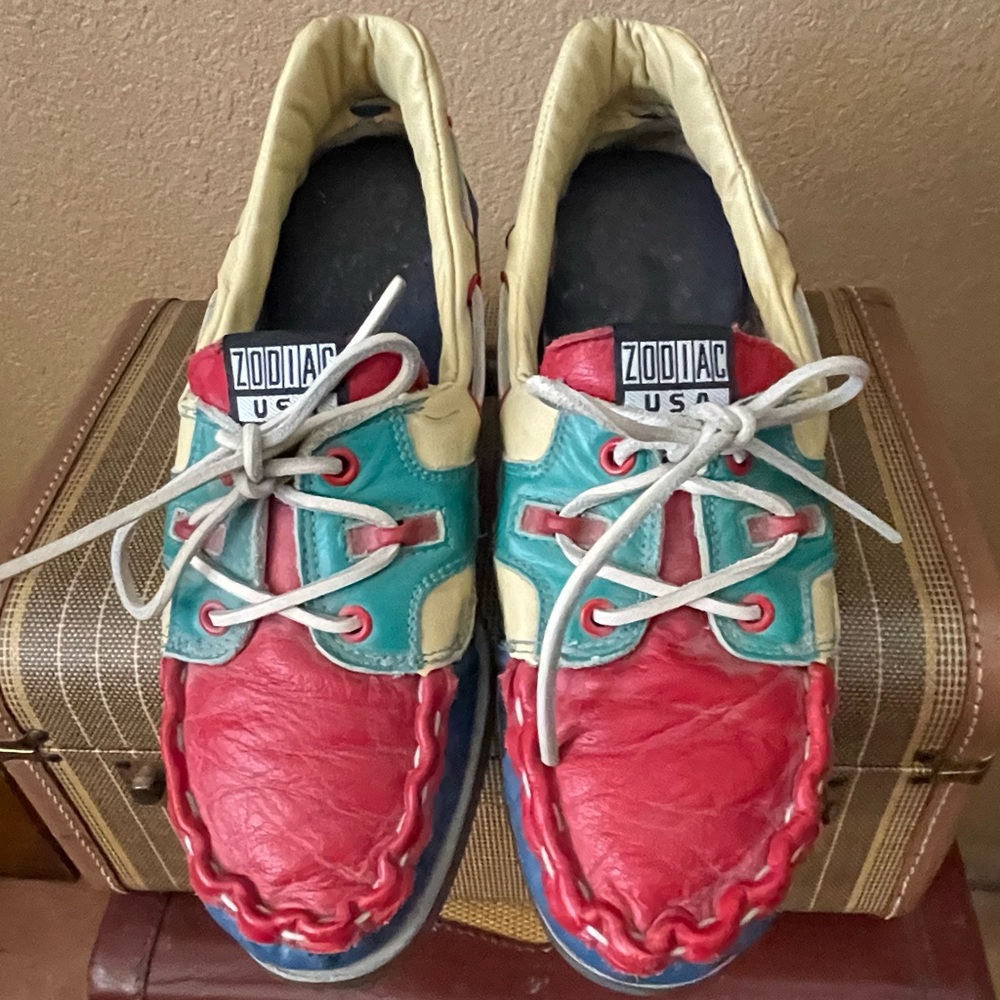 Zodiac USA Colorful Leather Boat Shoes